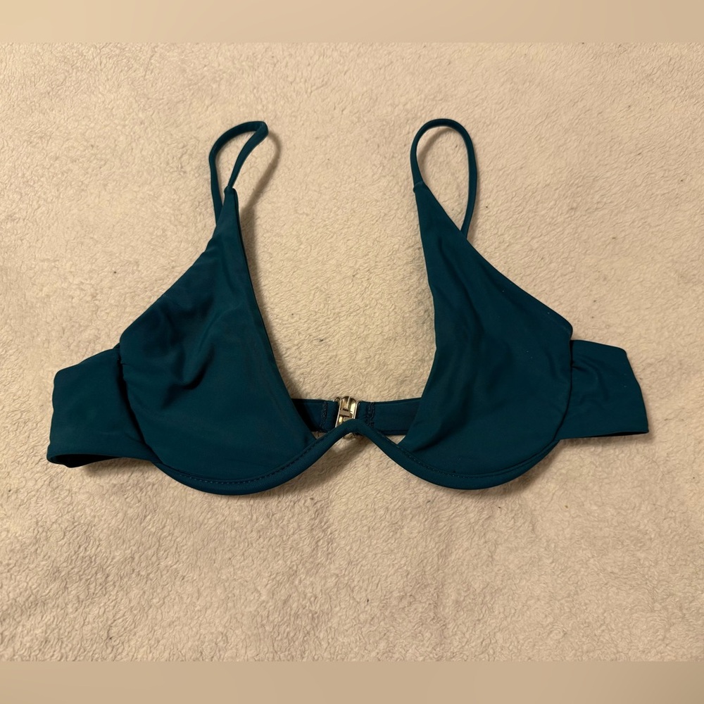 SHEIN Teal Underwire Bikini Top (S)